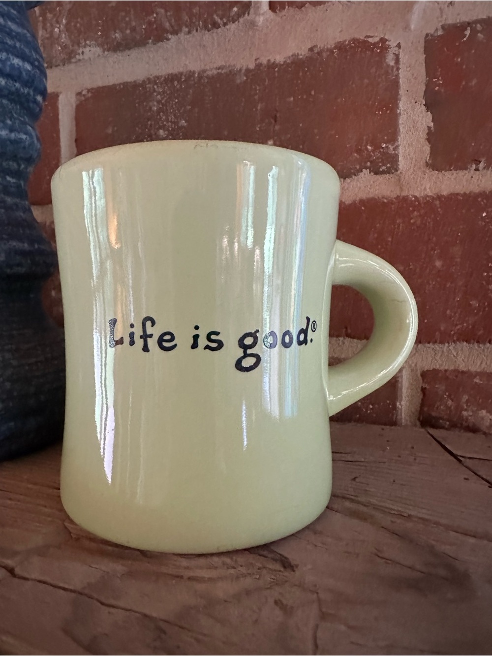 Life Is Good Happy Camper Spring Green Diner Mug 4” Tall Retro Camper Coffee Cup - Picture 4 of 8